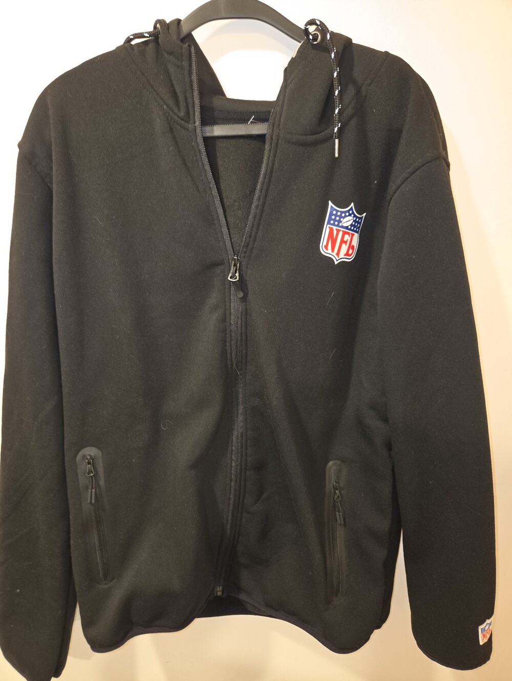 NFL Black Zip Hoodie with Shield Logo